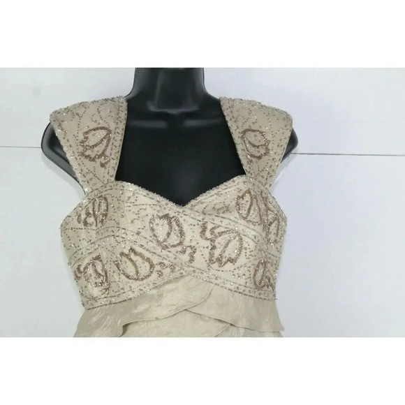 IGNITE EVENINGS By Carol Lin Gold Beaded Desinger Cocktail Dress - Size 6 - Picture 2 of 10
